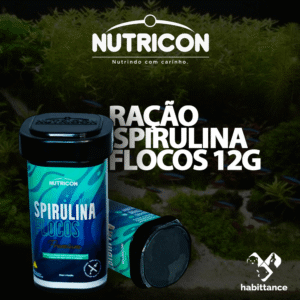 Ração spirulina flocos nutricon 12g
